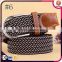 Mens Elastic Braided Stretch Belt with Silver Buckle