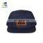 new fashion custom leather patch 5 panle plain dad hat