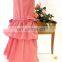 Newest Style Chiffon Ruffled Wedding Chair Cover Sash With Hood