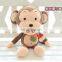 Custom borwn sitting monkey with scarf