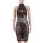 Women Perspective Backless Sequin Midi Clubwear Dress Sexy Party Dress