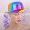 Wholesale Colorfull Plastic Hat with Wig