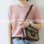 Women's Short Sleeves Pima Cotton Blend Knitted Soft Summer Sweater Tops