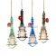 Industrial Retro Iron Pendant Lamp Water Pipe with lampshade Hemp Rope Fixtures Lamp