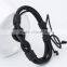 good quality thin real leather knit bracelet 2016