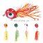 New 20-120G Size Sinking Fishing Skirt Lure Metal Jig Head with Quality Hooks Squid Luminous Jigging Lures