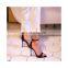 2021 new summer heel black color plus size pu square open toe women's ankle strap adjustable buckle sandals high heel shoes sexy