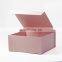 Custom bulk slot ribbon pink square magnetic closure rigid clothing subscription gift boxes