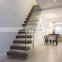 Modern Stainless Steel Handrail Design for Stairs Floating Straight Stair Interior Staircase