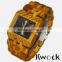 Rectangular dial wholesale custom bamboo wooden watch,promotional luxury watch directly from the factory
