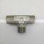 Haihuan Hydraulic Fittings Tee High Quality Carbon Steel Straight Pipe Fitting Tee
