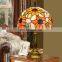 Tiffany European Style Retro Stained Glass Bedroom Bedside Counter Lamp American Table Lamp