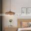 Japanese LED Pendant Lamp Simple Wood Hanging Lighting For Home Living Room Bedroom Decor Mininalist LED Chandelier