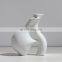 Modern Decorative Handmade Art Porcelain Matt White Mini Ceramic Pot Irregular Flower Vase Creative Nordic INS Style
