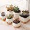 Flower Pots Planters Pottery  Pot Tray White Square Ceramic Succulent Cheapflowerpots Taizhou Succluent Potes Ceramic Mini Pots