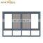 Popular 3 Tracks Sliding Window Stained Glass Sound Proof Sliding Aluminum Windows