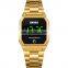 New arrival Skmei 1679 Waterproof touch screen led watch gold digital men watches