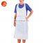 Disposable Personal Cleaning Plastic/Biodegradable Eco Plastic PE Coated Apron with Ties Embossed Surface