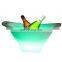 Customized Logo Bar KTV Champagne Beer Waterproof with Colors Changing Glowing Plastic led ice buckets custom large