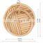Hot Sale Rattan Towel Hooks, Wall Hanging Towel Rack Hanger, Circle Towel Bar Wholesale Vietnam Supplier