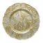 13 inches Home Decorative Wedding Catering Gold Glass Charger Plate Wholesale