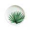 Vintage Creative Green Leaf Pattern Ceramic Wedding Decor Charger Plate For Restaurant