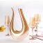 Popular Electroplated Gold Glass Wine Decanter 1500 ml With Amber Colored Wine Glass Set