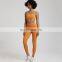 Wholesale Naked Women Sexy Fitness Yoga Outfit Open Back Bra V Back Peach Hip Shorts Leggings Sports Gym Workout Suit Set