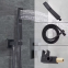 J Star High Pressure Rainfall Wall Mounted Chrome Concealed Shower Set with Handheld Spray For Bathroom
