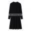 High Quality Pure Cashmere Crew Neck Dress for Ladies Winter Autumn Casual Style