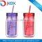 16oz double wall plastic mason jar