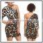 2015 China manufacturer customized ladies sexy animal print dress