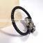 casual mens black cuff bangle bracelet mens braided leather bracelets