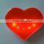 Promotional Heart Shaped LED Lighting Badge Pins for Souvenir Gifts
