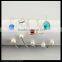LFD-B0030 Wholesale For Women Adjustable Silver Plated Different Shape Mix Color Faceted Crystal & Pearl Charm Cuff Bangle