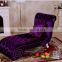 Modern Royal Designs Purple Color Fabric Sex Chaise Lounge Chairs Living Room Chaise Longue