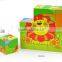 new wood toy products on the russian market 6 sides different image paster craft CMYK printing cube in a wooden box puzzle 3d