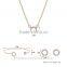 Fashion Austrian Crystal Circle Jewelry Sets Party Gold Pendant Necklace Drop Earrings For Women