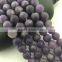 2.0mm Large Hole Hot Selling Round Matte Amethyst Gemstone Loose Beads Approximate 15.5 Inch