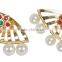 Indian Earcuff Stylish Earrings in Red & Green Colour