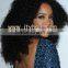 Hot Beauty 20" #1 Jet Black, Afro Curl, Malaysian silk top aaaaa human hair full lace wig