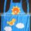 children kitchen apron&painting apron with customized logo cotton fabric new design flower embroidered