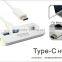 Forida MAC style Type C hub Aluminium hub USB3.0 hub with LED light