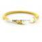Glod Plated Elastic Design Shell Pearl Stainless Steel Bracelet for 2015