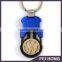 Promotion color plated with buckle coin keychain for euro
