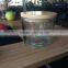 wholesale wooden lid for candle jar anf candle glass jar , glass candleholder with lid hot sale