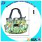 OEM oxford bag manufacturer logo customized trapeze lady handbag floral women tote bag