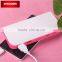 rainbow color frame with strong LED portable power bank 15600mah