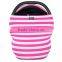 New Arrival Pink White Stripe Pattern Sun Protection Car Seat Cover for Baby