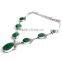 The Memories !! Dyed Emerald 925 Sterling Silver Necklace, Silver Jewellery 925, Sterling Silver Jewellery